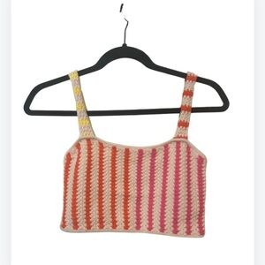 Crochet Striped Crop Tank Top | Future Collective x Alani Noelle | XS